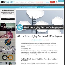 47 Habits of Highly Successful Employees