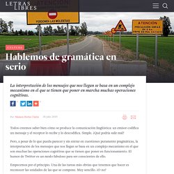 Hablemos de gramática en serio