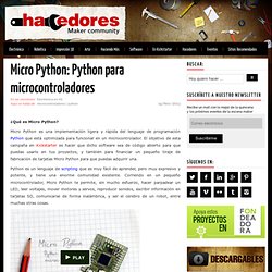 Micro Python: Python para microcontroladores
