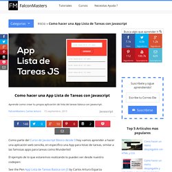 Como hacer una App Lista de Tareas con Javascript