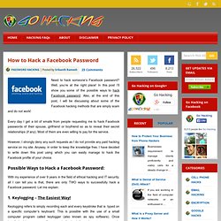 Hack Facebook Password – Facebook Hacking