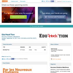 Edu'Hack'Tion - Education - Nightscience - Fabelier- Eventbrite