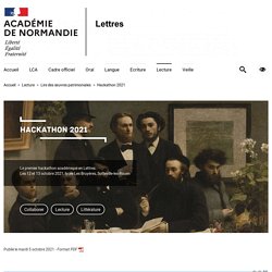 12 et 13 octobre- Hackathon 2021 - Lettres - Académie de Normandie