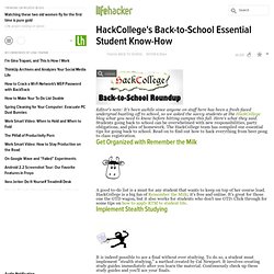 HackCollege's Back-to-School Essential Student Know-How