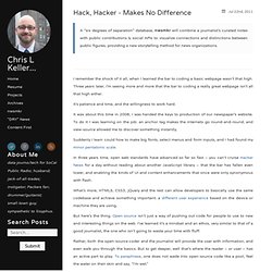Hack, hacker - makes no difference - Chris L. Keller ...