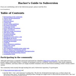 Hacker's Guide to Subversion