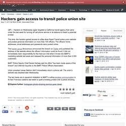 Hackers gain access to transit police union site