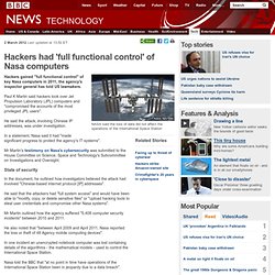 Hackers had 'full functional control' of Nasa computers