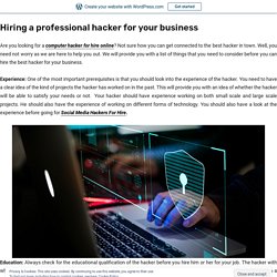 Hiring a professional hacker for your business