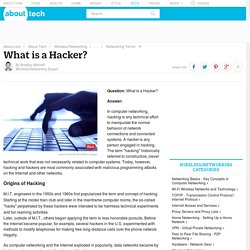 Hacking - What is a Hacker in Computer Networking?