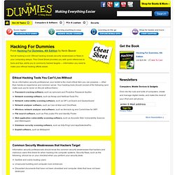 Hacking For Dummies Cheat Sheet - For Dummies