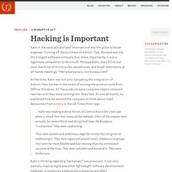 Hacking is Important