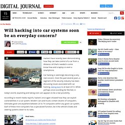 Will hacking into car systems soon be an everyday concern?