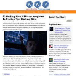 22 Hacking Sites, CTFs and Wargames To Practice Your Hacking Skills