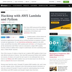 Hacking with AWS Lambda and Python