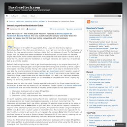 Snow Leopard on Hackintosh Guide « Bassheadtech.com