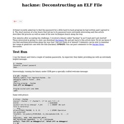 hackme: Deconstructing an ELF File