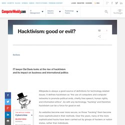 Hacktivism: good or evil?