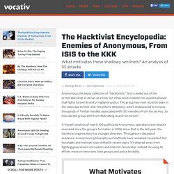 The Hacktivist Encyclopedia: Enemies of Anonymous, From ISIS to the KKK