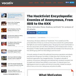 The Hacktivist Encyclopedia: Enemies of Anonymous, From ISIS to the KKK