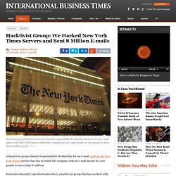 Hacktivist Group: We Hacked New York Times Servers and Sent 8 Million E-mails