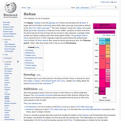 Hadean Eon on Wikipedia