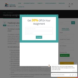 Hadoop assignment help
