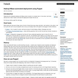 Hadoop/HBase automated deployment using Puppet at hstack