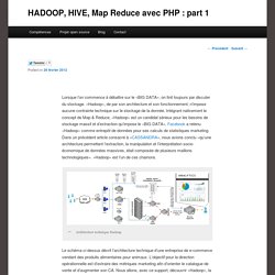 HADOOP, HIVE, Map Reduce avec PHP : part 1