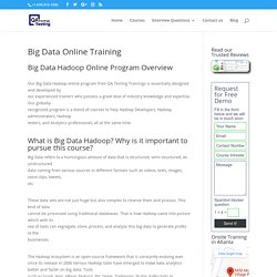 Big Data And Hadoop Online Training Classes