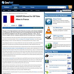 HADOPI Blamed for ISP Rate Hikes in France