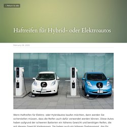 Haftreifen für Hybrid- oder Elektroautos