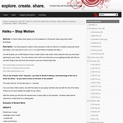 Haiku – Stop Motion « explore. create. share.