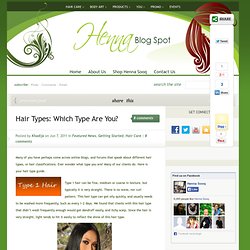 Hair Types: Which type are you?