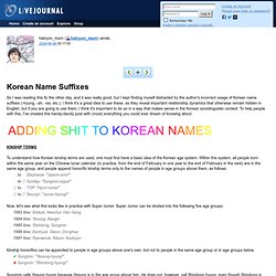 Adding Shit to Korean Names