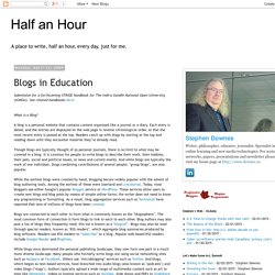 Blogs in Education