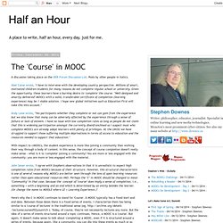 The 'Course' in MOOC