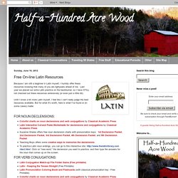 Half-a-Hundred Acre Wood: Free On-line Latin Resources