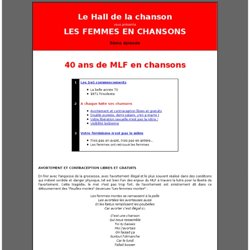 Le Hall de la Chanson - Femmes en Chansons (40 ans de MLF en chansons)