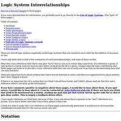 John Halleck's Logic System Interrelationships