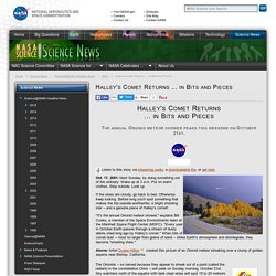 Halley's Comet Returns ... in Bits and Pieces