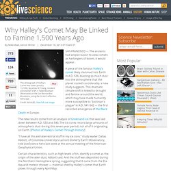 Halley's Comet May Be Linked to Famine 1,500 Years Ago
