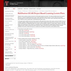 Halliburton GEAR Project Based Learning Lesson Plans