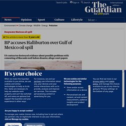 BP accuses Halliburton over Gulf of Mexico oil spill | Environment