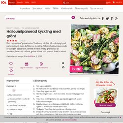 Halloumipanerad kyckling med grönt