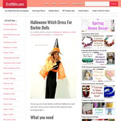 Halloween witch dress for Barbie dolls