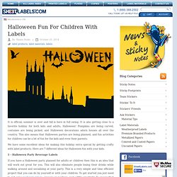 Halloween Fun For Children With Labels