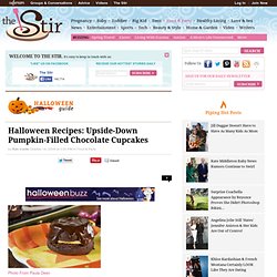 Halloween Recipes: Upside-Down Pumpkin-Filled Chocolate Cupcakes