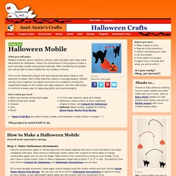 How to Make a Halloween Mobile - Halloween Crafts - Aunt Annie's Crafts