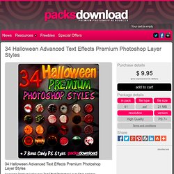 Download 34 Halloween Advanced Text Effects Premium Photoshop Layer Styles - Packs Download